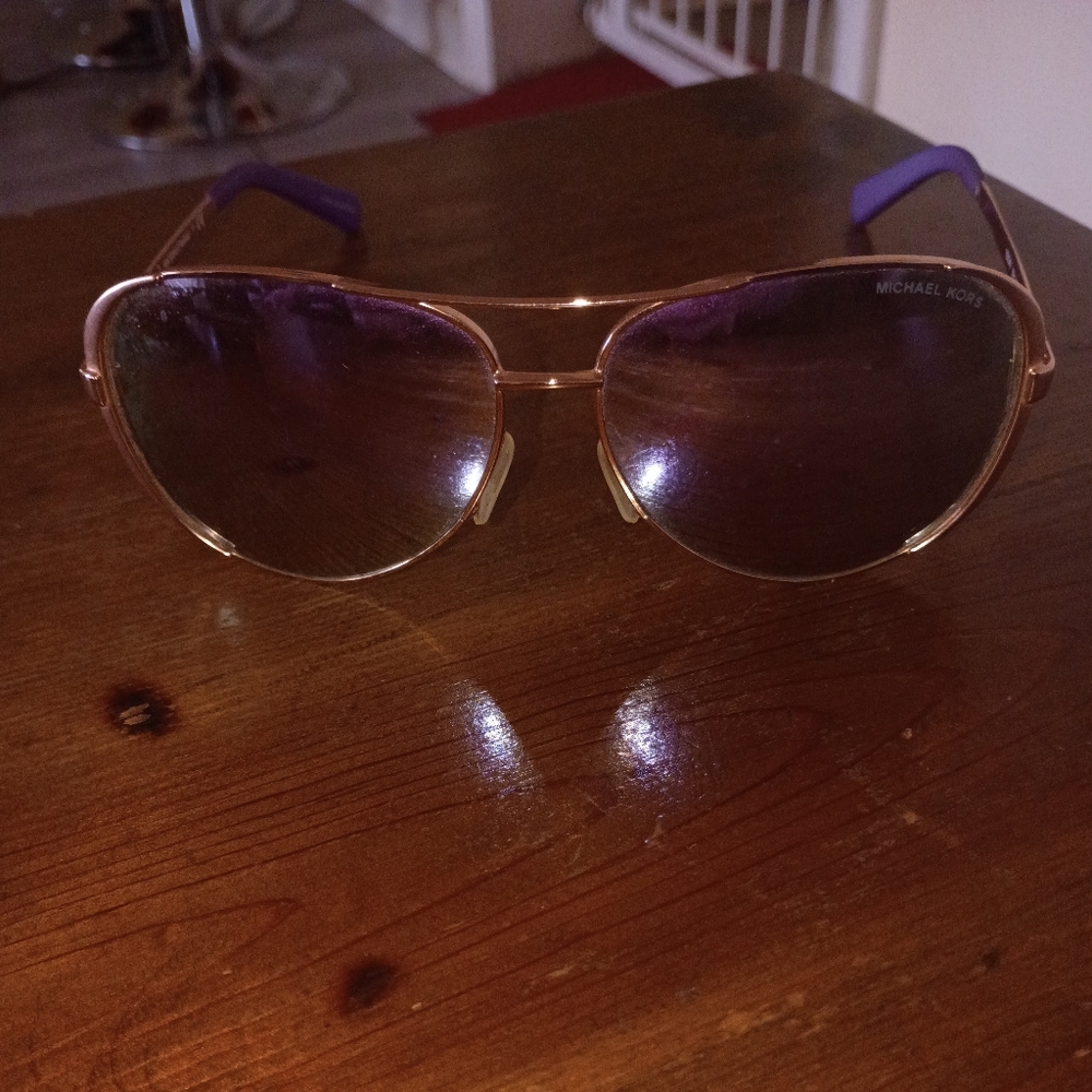 Michael Kors Gold and Purple Sunglasses